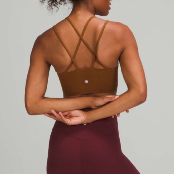 Lululemon Like A Cloud Bra Long Longline Light Support B/C Cup Copper Brown - Picture 2 of 4